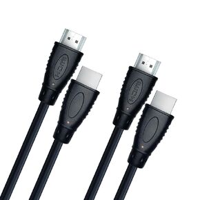 جيجاستون 4K كابل HDMI عالي السرعة 2 حزمة 4.92 قدم (1.5 م)، 4K @ 60 هرتز، Ultra HD، 2K @ 120 هرتز، 1080P @ 165 هرتز | لأجهزة الكمبيوتر المحمول، والشاشة، وPS5، وSwitch، وPS4، وXbox One X، وXbox One، وXbox 360، وFire TV
