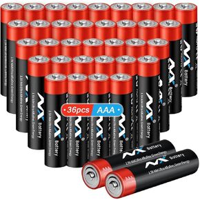 36 Pack Battery AAA Alkaline Batteries,AAA Battery High-Performance Triple AAA Batteries with Long-Lasting Power AAA Batteries 10-Year Shelf Life for Kids Toys, Romotes, Various Household Devices