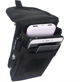 Large Smartphone Pouch, Phone Pouch, Phone Belt Pouch,Tactical Phone Holster, Multi-Purpose Tool Holder, Tactical Carrying Case Card Holder, Belt Loop Pouch Men’s Waist Pocket for Hiking, Camping
