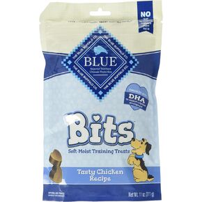 Blue Bits Dog Soft-Moist Training Treats, Tasty Chicken Recipe, Natural, 11 Ounce (Pack of 6)