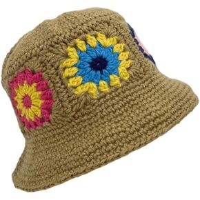 Crochet Bucket Hat Handmade Foldable Cap Knit Fisherman Caps Travel Hats Knitted Hats for Women