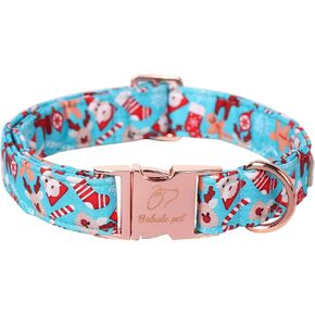 Christmas Dog Collars for Large Dog,Pink Dog Collar with Safety Metal Buckle Adjustable Puppy Collars for Small Medium Dog,Boy&Girl&Male&Female Dog Gift,L-16-24"