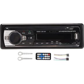 راديو السيارة Autoradio Bluetooth، التحكم الصوتي مشغل صوت راديو السيارة، اتصال مزدوج بدون استخدام اليدين USB2.0 CD مستقبل ستيريو للسيارة مع شاشة LED، دعم المكالمات اليدوية، الموسيقى،