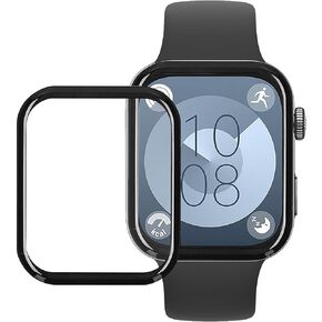 kwmobile Protective Film Compatible with Huawei Watch Fit 3 Screen Protector - 2X Smart Watch Protector Anti-Fingerprint
