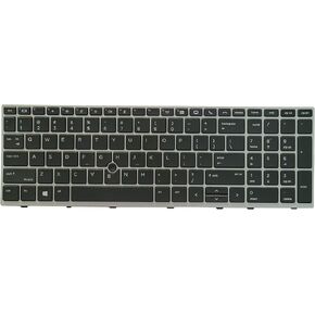 AUTENS Replacement US Keyboard for HP EliteBook 850 G6 / 755 G6 850 G5 / 755 G5 ZBook 15u G5 / G6 Laptop Silver Frame (Backlight)