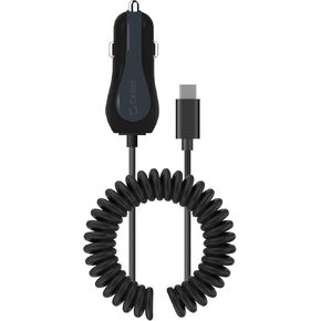 Cellet Fast Charging 15Watt Dual USB Port Car Charger with 4ft Type-C Cable High Powered 3Amp Compatible for Motorola Z3 Play Moto G6 X4 Z2 Force Z2 Play Z Droid Z Force Droid Z Play Droid Z3