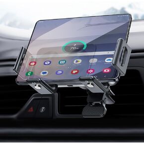 OATSBASF Wireless Car Charger, 15W Qi Fast Charging, Auto Clamping Car Phone Mount, Touch Rotation 90°Air Vent Phone Holder Compatible with iPhone 15/14/13/12 Samsung Galaxy Z Fold 5 4 3 and More