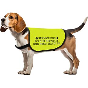 Service Dog Jacket Vest Do Not Separate Dog from Handler Dog Harness High Visibility Slogan Vest (Dog from Handler-Large)