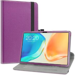 متوافق مع حافظة التدوير TECLAST M40 Plus، حافظة التدوير TECLAST P20S، حافظة التدوير TECLAST P30S، غطاء PU بحامل دوران 360 درجة لجهاز TECLAST M40 Plus/P20S/P30S/P40HD اللوحي مقاس 10.1 بوصة، أرجواني