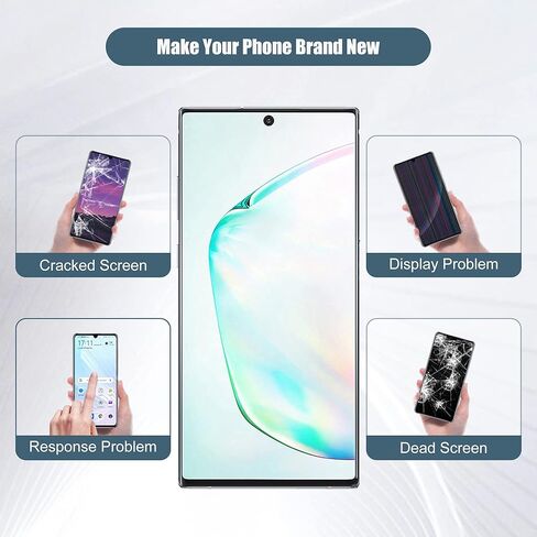 شاشة LCD متوافقة مع Samsung Galaxy Note10+ Note 10 Plus SM-N975U SM-N975F/DS 6.8 بوصة شاشة LCD تعمل باللمس مع أدوات (أسود هالة) in Saudi Arabia