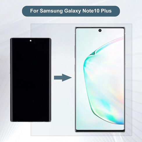 شاشة LCD متوافقة مع Samsung Galaxy Note10+ Note 10 Plus SM-N975U SM-N975F/DS 6.8 بوصة شاشة LCD تعمل باللمس مع أدوات (أسود هالة) in Saudi Arabia