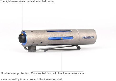 ACEBEAM Rider RX 700 High Lumens LED Flashlight Rechargeable, Pocket EDC AA Flashlight with Clip, Super Bright Small Mini Flash Light, 519A-V1 LED 90+ High CRI Flashlight for Camping, Emergency, Home in Saudi Arabia