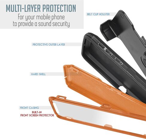 for Google Pixel 8 Pro Case, Rugged & and Durable, with Port Protection, Includes Holster Clip Kickstand with Built-in Screen Protector (Deer) in Kuwait