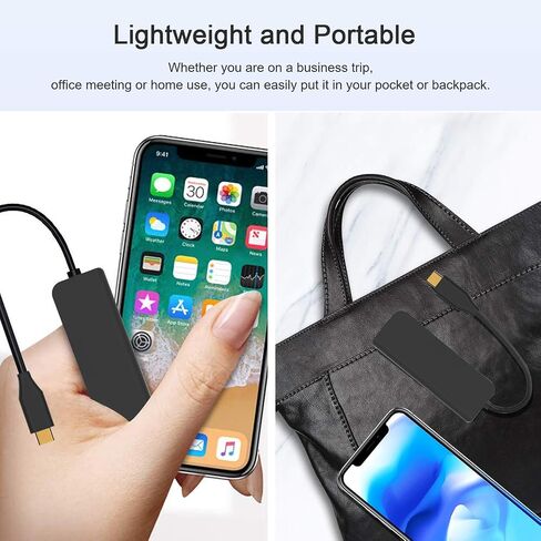 محول USB C إلى USB، محول 4 في 1 USB C إلى HDMI مع HDMI 4K، USB 3.0 بسرعة 5 جيجابت في الثانية، USB 2.0، منفذ شحن Micro USB بقوة 100 واط لأجهزة MacBook/Pro/Air/iPhone in Saudi Arabia