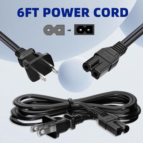 6Ft Extra Long TV Power Cord Replacement for Sharp TV LC-C5277UN LC-C5262U LC-C5255U LC-C4677UN LC-C4662U LC-C4655U LC-C4654U LC-C4643U in Saudi Arabia