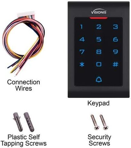 Visionis FPC-8024 2 Doors Access Control Inswinging Door 300lbs Maglock Time Attendance TCP/IP Wiegand Controller Box, Power Supply, Indoor Use Only Keypad/Reader, Software Included, 10000 Users Kit in Saudi Arabia