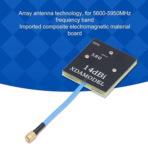 Directional Patch Antenna, 2-5Km 5.8G 14dBi Panel Antennas RPSMA Male Contact Low Standing Wave Ratio for Aerial Photography in Saudi Arabia