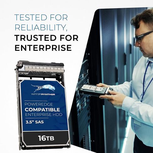 WP 16TB 7200 RPM SAS 12Gb/s 3.5-Inch Enterprise Hard Disk Drive in 12G 13G Tray Compatible with Dell PowerEdge Servers R730XD R730 T340 T330 T640 T630 T440 (Renewed) in Saudi Arabia