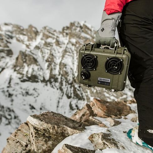Rift DB2 Speaker : Waterproof, Portable, and Rugged Outdoor Bluetooth Speakers. Loud Sound, 40+ hr Battery Life, Dry Box + USB Charging, Multi-Pairing Party Mode. in Kuwait