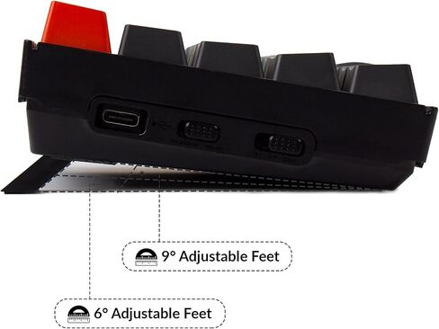 Keychron K12 60% Layout Hot-Swappable Bluetooth Wireless/USB Wired Mechanical Keyboard with Gateron G Pro Red Switch White LED Backlit, Compact 61-Key Computer Keyboard Compatible with Mac Windows in Saudi Arabia