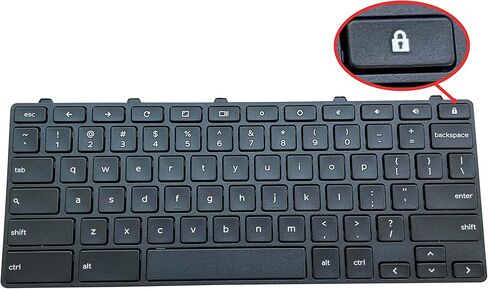 لوحة مفاتيح جديدة لأجهزة Dell Chromebook 11 3100 5190 3110 3120 مع مفتاح القفل US TPN-136US001909 AE09U018 NSK-EJ1SW in Saudi Arabia
