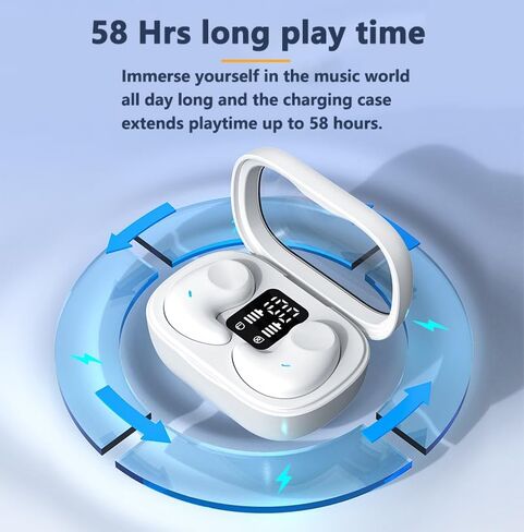 سماعات أذن لاسلكية، وسادات أذن للنوم غير مرئية، سماعات رأس مخفية للنوم الجانبي، لأجهزة Android Samsung Mini Sleepbuds المريحة لحجب الضوضاء، سماعات بلوتوث 5.4 للعمل والقيادة والجري in Kuwait