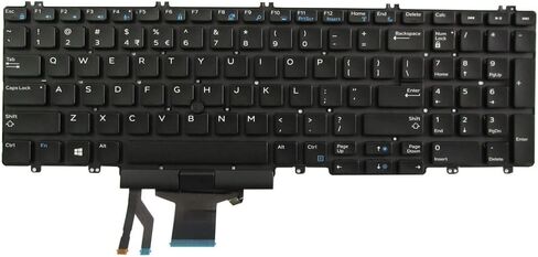 Abakoo New Keyboard Compatible with DELL Precision 7530 7730 E7530 M7530 7540 7740 0DK60 266YW 0266YW 06P79 with Backlit Pointer US in Saudi Arabia