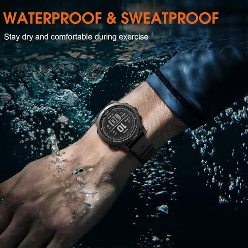 SNBLK سوار ساعة مغناطيسي من السيليكون متوافق مع Garmin Fenix ​​5/6/7، Fenix ​​6/7 Pro، Fenix ​​5 Plus حزام للرجال والنساء، سوار رياضي منفرد 22 مم لـ Garmin Instinct/Epix/Forerunner/Quatix/Approach in Saudi Arabia