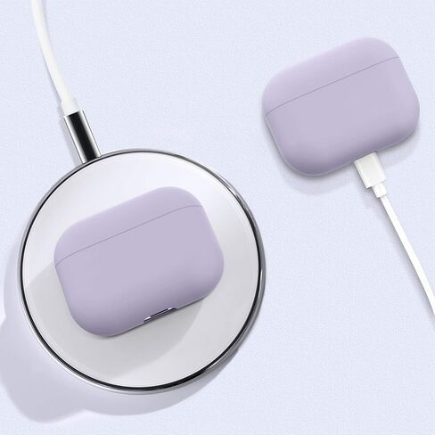 2024 Upgradation Silicon Cover Skin Compatible with Airpods Pro Ultra-Thin Soft Case Protection No Keychain (Purple) in Saudi Arabia