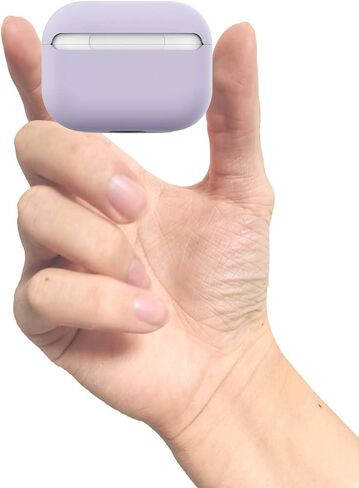 2024 Upgradation Silicon Cover Skin Compatible with Airpods Pro Ultra-Thin Soft Case Protection No Keychain (Purple) in Saudi Arabia