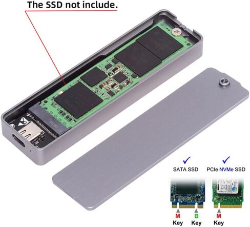 Cablecc 20Gbps USB4 Type-C USB3.2 to M.2 NVME M-Key NGFF SATA SSD PCBA Enclosure 2280/2242/2230mm Adapter RTL9220 Chipset in Saudi Arabia