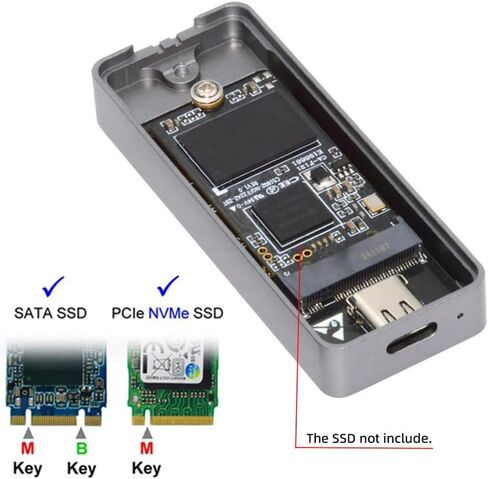 xiwai 20Gbps Type-C USB3.2 Gen2 USB4 to M-Key M.2 NVMe NGFF SATA 2242/2230mm SSD Enclosure PCBA Adapter RTL9220 Chipset in Saudi Arabia