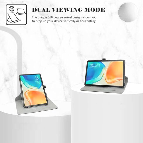 Compatible with TECLAST M40 Plus Rotation Case,TECLAST P20S Rotation Case，TECLAST P30S Rotation Case，360 Degree Rotation Stand PU Cover for 10.1" TECLAST M40 Plus/P20S/P30S/P40HD Tablet,Purple in Saudi Arabia