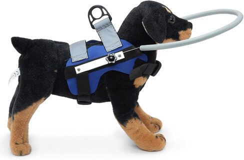 Blind Dog Harness Guiding Device, Blind Dog Halo Pet Harness Anti Collision Ring, Lightweight Blind Halo Harness with Reflective Effect for Blind Dogs Cats (Blue) in Saudi Arabia