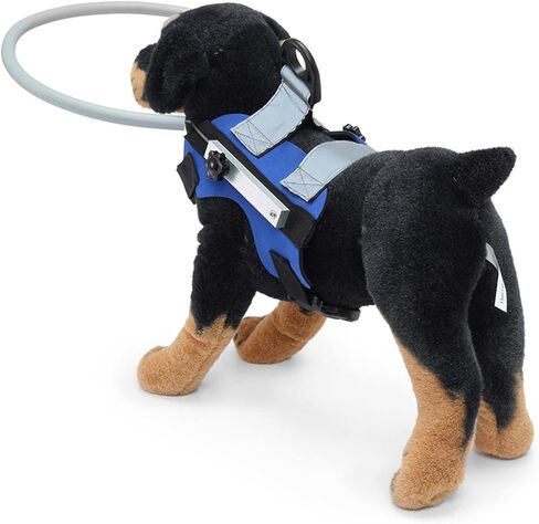 Blind Dog Harness Guiding Device, Blind Dog Halo Pet Harness Anti Collision Ring, Lightweight Blind Halo Harness with Reflective Effect for Blind Dogs Cats (Blue) in Saudi Arabia