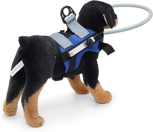 Blind Dog Harness Guiding Device, Blind Dog Halo Pet Harness Anti Collision Ring, Lightweight Blind Halo Harness with Reflective Effect for Blind Dogs Cats (Blue) in Saudi Arabia