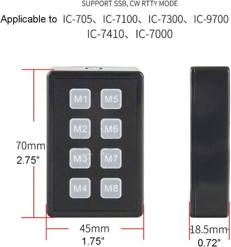 لوحة مفاتيح التحكم بلوحة المفاتيح الخارجية تنطبق على IC-705 IC-7610 in Kuwait