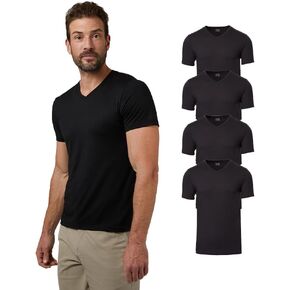 32 DEGREES Mens 4 Pack Cool Quick Dry Active Basic Vneck T-Shirt