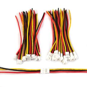 10Pairs JST PH 2.0mm 3 Pin Male and Female Connector Plug with 10cm 22 AWG Soft Silicone Cable Wire for Light Strip