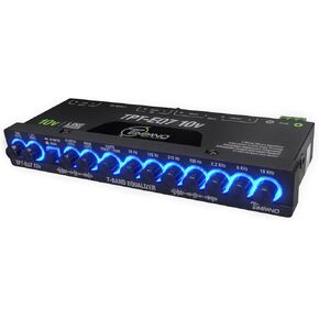 Timpano 7 band equalizer TPT-EQ7 10V High Voltage Line Driver 6 Channel RCA Output and Subwoofer Control and Crossover 1/2 Din Graphic Car Audio Eq with High Level Input