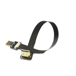 Short Flat Slim Thin HDMI Mini FPV HDMI Cable Mini HDMI Male to Standard HDMI Full HDMI Male 90 Degree Angle for Canon 5D3 5D2 Panasonic lumix GH3 GH2 Sony nex 5N 5T 5R 7N DJI Drone Gimbal (15CM)