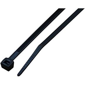 South Main Hardware 848163 11-in, 1,000-Pack, 75-lb, Black, Standard Nylon Cable Tie, 1000 Piece