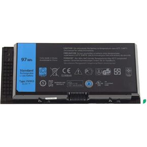FV993 KJ321 FJJ4W R7PND PG6RC RY6WH Laptop Battery Replacement for Dell Precision M4600 M4700 M4800 M6600 M6700 M6800 Series(11.1V 97Wh)