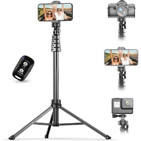 UBeesize 67" Phone Tripod&Selfie Stick, Camera Tripod Stand with Wireless Remote and Phone Holder, Perfect for Selfies/Video Recording/Live Streaming