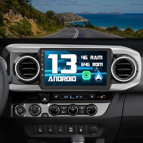 4GB+64GB Car Radio Stereo for Toyota Tacoma 2016 2017 2018 2019 2020 2021 Android 13 with CarPlay Android Auto Bluetooth GPS Navigation