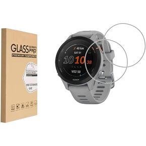 (2 Pack) Screen Protector for Garmin Forerunner 255s /255s Music 41mm Tempered Glass，9H Hardness Anti Scratch，Bubble Free，Case Friendly Easy Installation