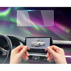 Tempered Glass Screen Protector Foil Compatible with 2024 2023 2022 Kia Forte GT/GT-Line 10.25 Inch Navigation Display Touchscreen Cover Accessories Protective Film 9H Anti-Fingerprint HD