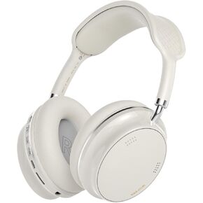 Wireless Bluetooth Headphones Over Ear with Microphone Lightweight Comfortable Headphones for PC iOS Android Phone 24 Hours Playtime (Pearl White)