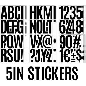 12 Sheets Large Letter Stickers - 2 Inch+ 3 Inch Large Self Adhesive Vinyl Stick On Letters Capital Alphabet Sticker for Crafts Outdoor Sign Wall Mailbox Windows Doors Car Poster Board Arts&Crafts