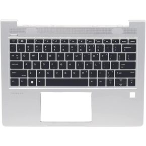 Replacement for HP PB430G6 PB430G7 ProBook 430 G6 G7 Laptop Upper Case Palmrest Backlit Keyboard Assembly Part L44547-001 Siliver